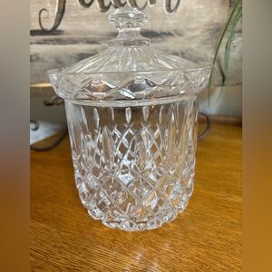 Vintage Gorham King Edward Lead Crystal Canister Dish/ Jar W/Lid